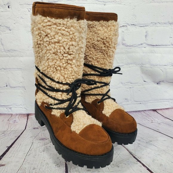 Chanel Ankle Boots Chanel Sherpa Boots CHANEL Women's Khaki Suede - Main Image